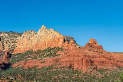 Marvel at the striking, close-up red rock formations visible directly from the home.