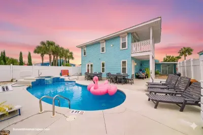 Welcome to Ocean Street Hideaway, a cottage-style home conveniently located steps away from the sugar-sand beaches of the Floria gulf coast. Relax or play in your backyard private pool.