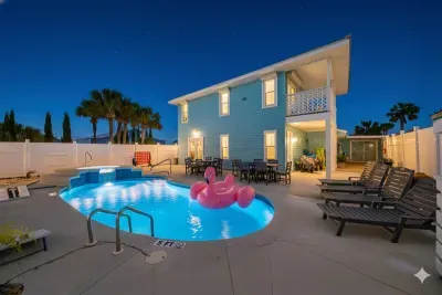 Colorful pool lights will delight guests of any age!