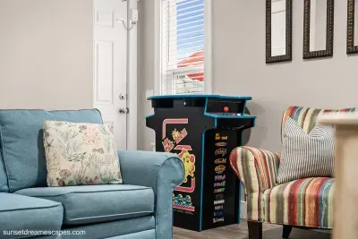 A game console for kids to enjoy some inside time in the secondary living area