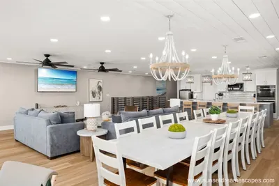 Perfect for family gatherings, this spacious living area easily accommodates the entire family.