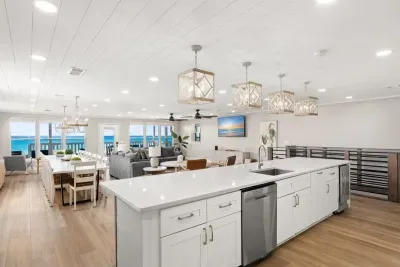 The kitchen is fully appointed with dishes, flatware, glasses, wine glasses, and serving pieces. For outdoor dining, melamine dishes are supplied.  We even have dinnerware for the little ones. Each and every guest will enjoy dining- inside or out!