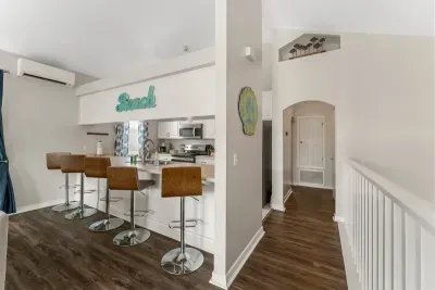 The chefs of the crew won't have to miss out on all the fun with the kitchen just adjacent to the common areas.