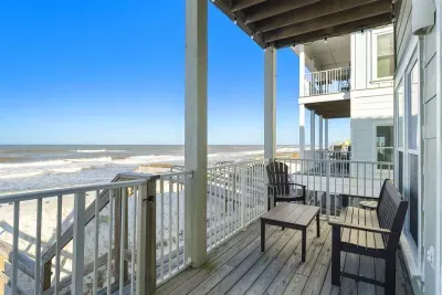 The decks are furnished with Polywood outdoor furniture- come sit a spell!