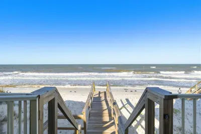 A beachfront escape greets you off the ocean side porch.