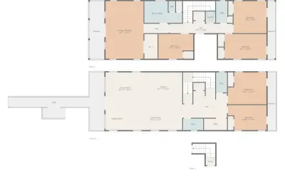 This is a general floor plan. Please note there is another full bathroom on the second level that is not depicted in this image. It is an en suite bathroom (with walk in shower) to the Double, double bed room.