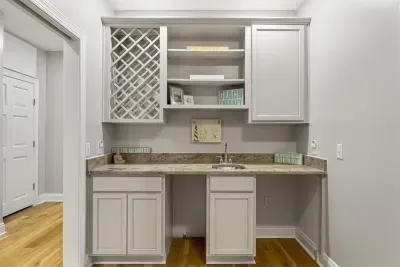 Game room counterspace is the perfect place to serve snacks.