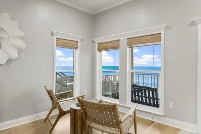 Whether its morning coffee or an evening cocktail, these rocking chairs offer a stunning view of the beautiful sand beaches of the Forgotten Coast.