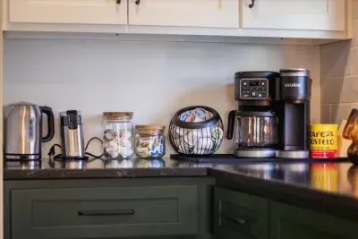 A coffee-lover's dream...K-cups, drip, French press, and pour-over options await. 