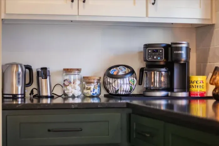 A coffee-lover's dream...K-cups, drip, French press, and pour-over options await.