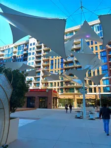 Downtown in full of artistic touches.