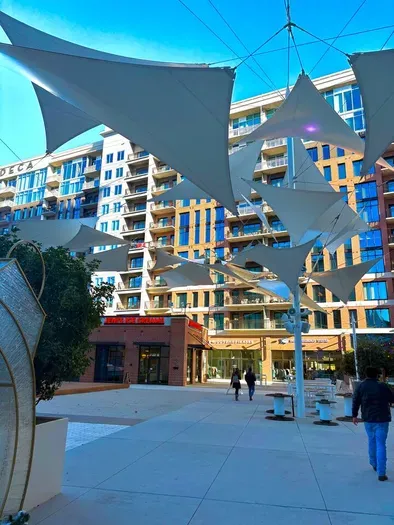 Downtown in full of artistic touches.