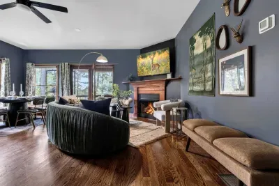 Cozy Living Room with Fireplace