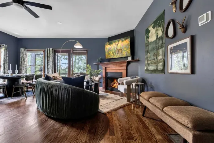 Cozy Living Room with Fireplace