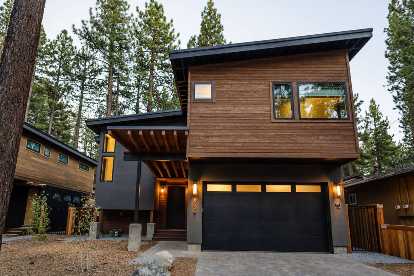 Parking is available for 3 vehicles at Lake Trail Lodge. There's room for one large vehicle in the garage plus 2 in the driveway.
