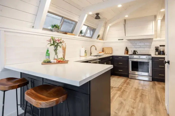 Our full kitchen comes fully stocked with everything you'll need to prepare a great meal. Looking for something particular? Let us know beforehand and we can likely source it for you!