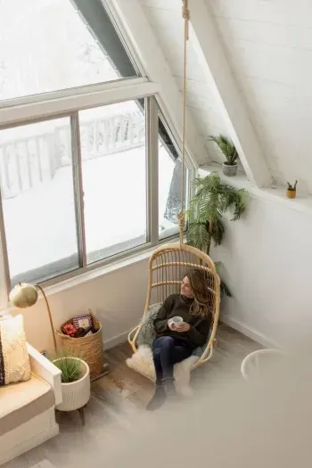 Our swinging chair is one of our guest's favorites! 