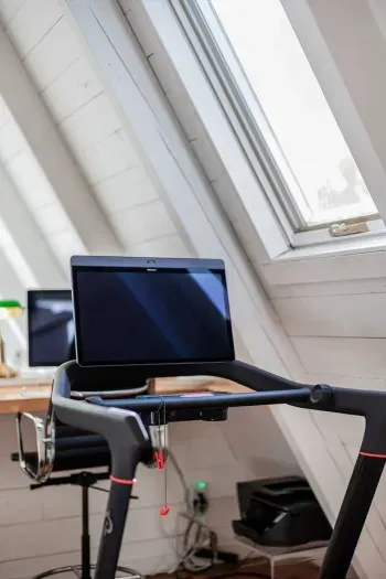 Pelaton Tread is available for your use on the second level overlooking the forest and peakaboo views of the lake. Just login with your own credentials and you are good to go!