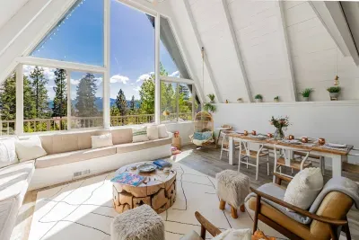 Amazing views of the forest, lake and mountains from our massive wall of windows. Winter or summer, you'll love the views! 