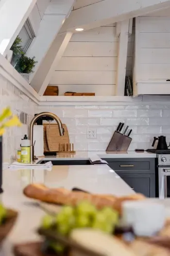 Entertaining made easy-our  kitchen has sharp knives, gas range, lots of small wares, coffee station and plenty of small appliances.