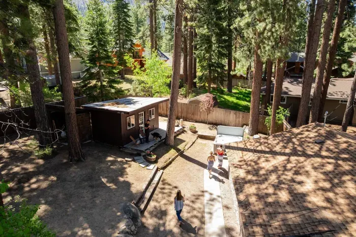 Walk straight out from the back of our home to our Hot Springs Spa under the trees. This paver pathway is also heated during the winter months, making access a breeze