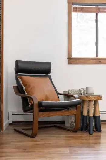 Cozy reading nook in bedroom number two.