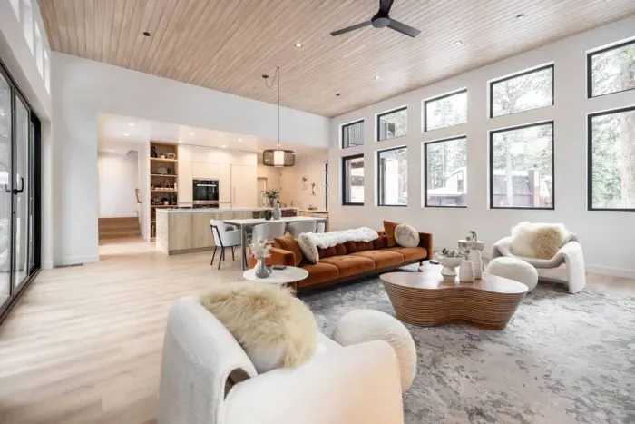 Lupine Chalet has tons of natural light and makes you feel like you're in a snow globe when its snowing out!