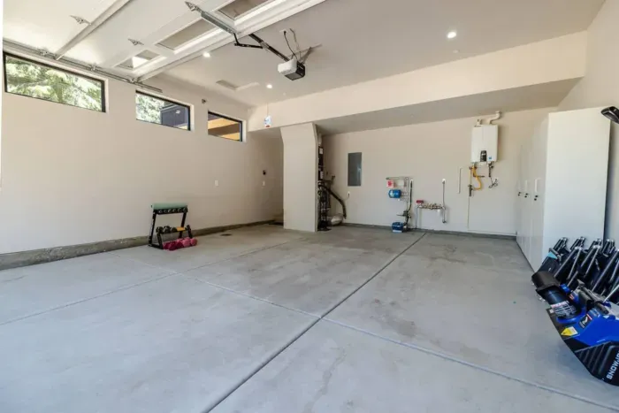 The garage has plenty of space for a full size vehicle to park inside which is nice especially in the winter so no snow removal needed off your car.