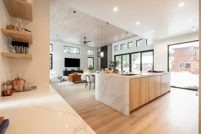 The view as you step inside our modern oasis.