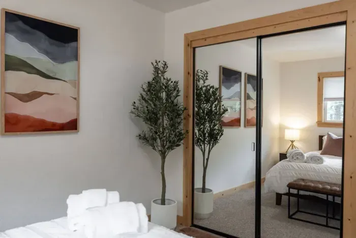 This closet has most of our kids items, including high chairs for the dining room 