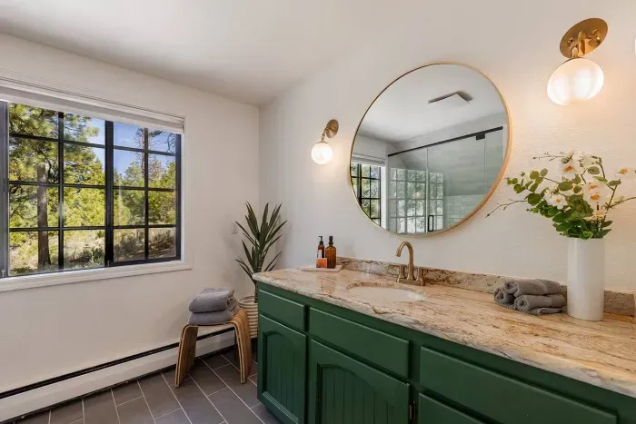 Here is the en suite bathroom in the primary room. 