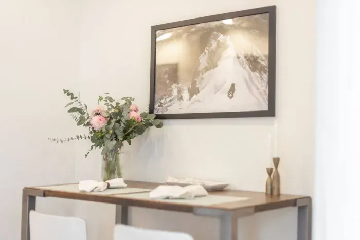 Our high top dining table in the breakfast nook. 