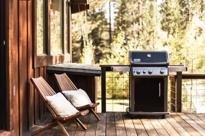 BBQ available for your use. We provide propane!