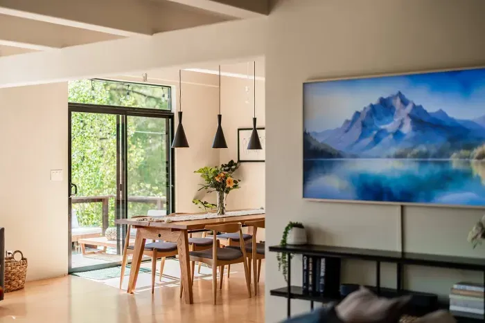 We've just installed a 75" CanvasTV so when you're not enjoying a show, you'll have a variety of art to enjoy. 