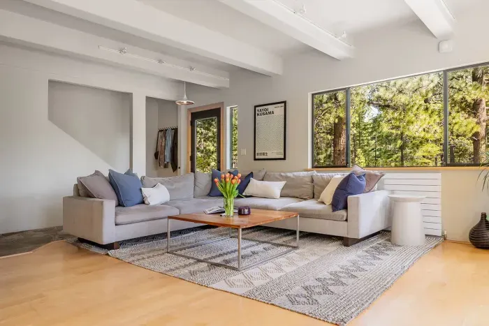 Our guests love curling up on our ultra comfortable oversized sectional sofa.