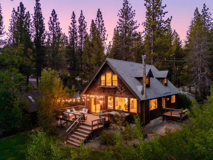 Market lights above our spacious back deck make this area a favorite spot for out guests to enjoy the last bit of light in the evenings-Tahoe's golden hour. 

@dirtandglass