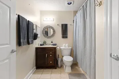 Bathroom #2 features a shower/tub combo.