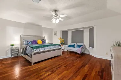 King bedroom with its own private bathroom for extra comfort