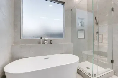 Our beautiful soaking tub is your go-to spot for unwinding and pampering yourself during your stay.