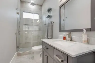 Bathroom With Large Walk-In Shower