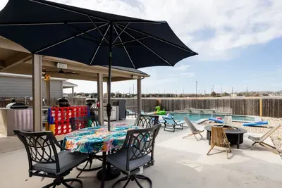 Plenty of space to sit back and unwind on the patio.