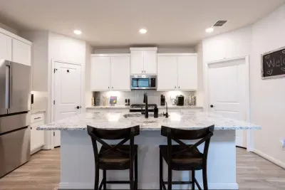 Make yourself at home with a complete kitchen setup.