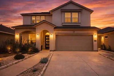 The exterior of our home, located in a peaceful and quiet neighborhood.
