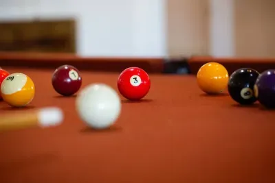 A classic billiard table ready for lively games and endless fun with friends and family.