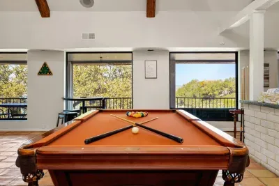 A classic billiard table ready for lively games and endless fun with friends and family.
