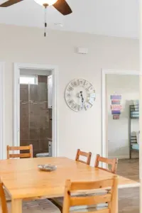 One of the two full bathrooms in the house.  Located between two of the bedrooms.
