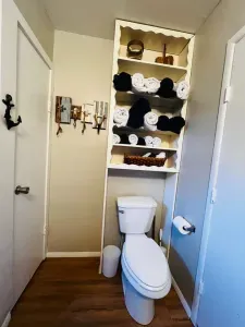 Full bathroom with tub and shower.  Shampoo, conditioner, and body soap are included.  There are plenty of towels and washcloths, as well.