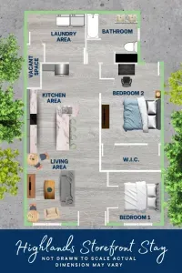 Get a full view of the layout with this detailed floor plan, showing the spacious flow between bedrooms, living areas, kitchen, and more. It’s the perfect way to picture yourself settling in!