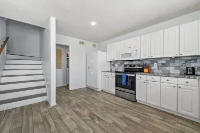 Fully stocked kitchen with all the appliances and utensils that you need to prepare any meal needed.