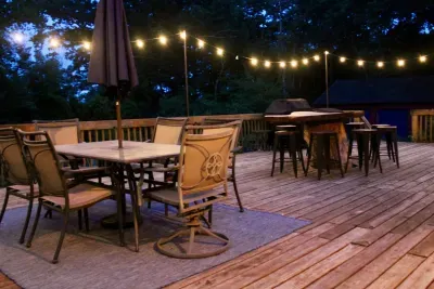 Enjoy the seclusion the deck offers. With ample seating, a Webber grill, a blackstone, and a charcoal grill it’s surly a space you will find yourself using during your stay. 